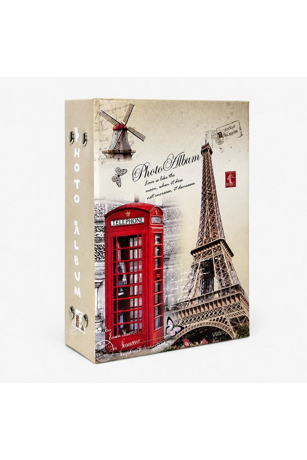 Eiffel Tower 100-Piece Patterned Photo Album 10X15 cm 50 Sheets 100 Pages Gelatin Photo Album