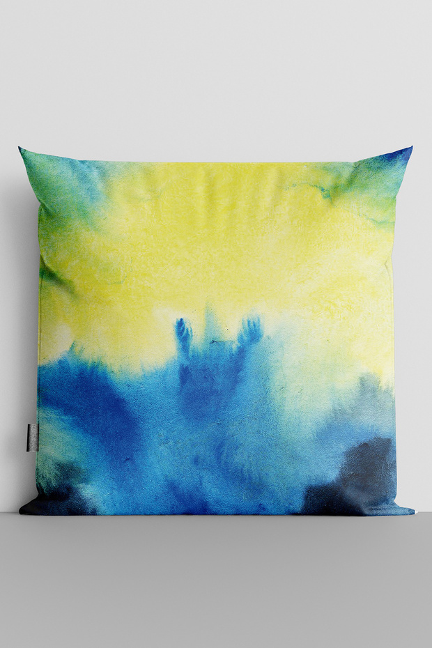 Watercolor Themed Double Sided Digital Printed Throw Pillow Cover - 2731