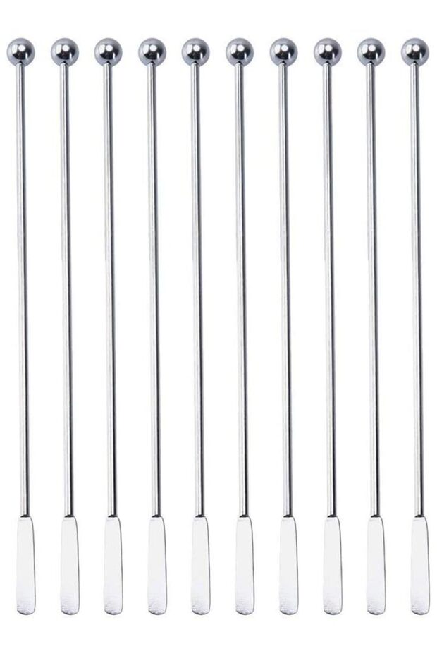 20 pcs Stainless Steel Coffee Beverage Stirrers Stir Cocktail Drink Swizzle Stick 7.4" Swizzle Stick Picks Tools