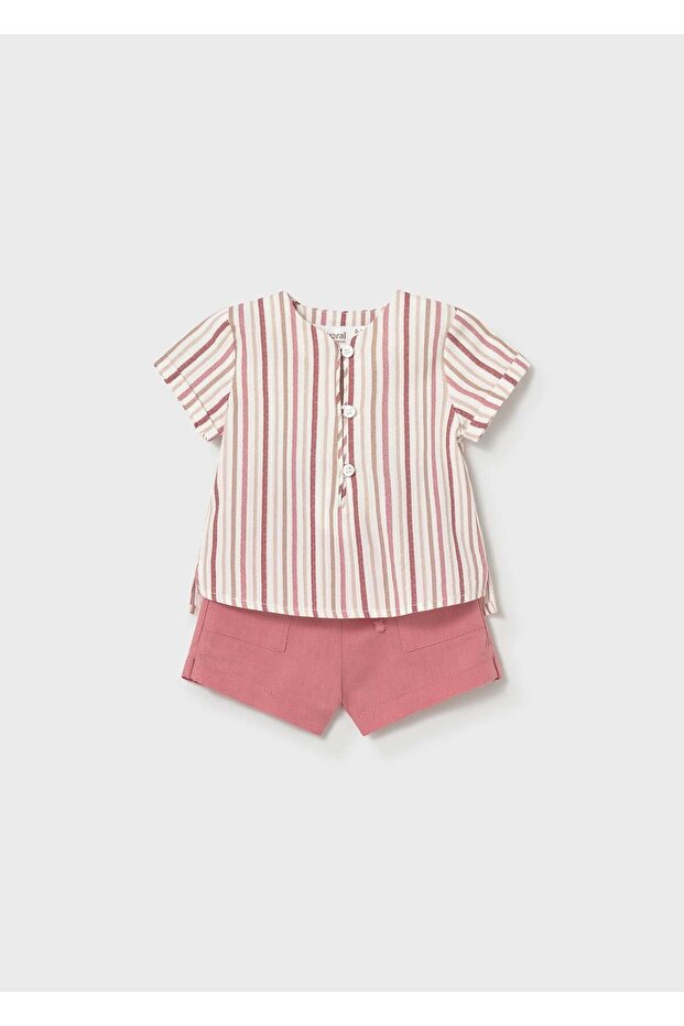 Newborn Baby Boy Shorts Set Red