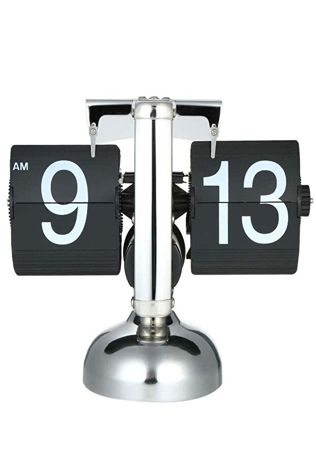 Stainless Steel Retro Flip Over Clock