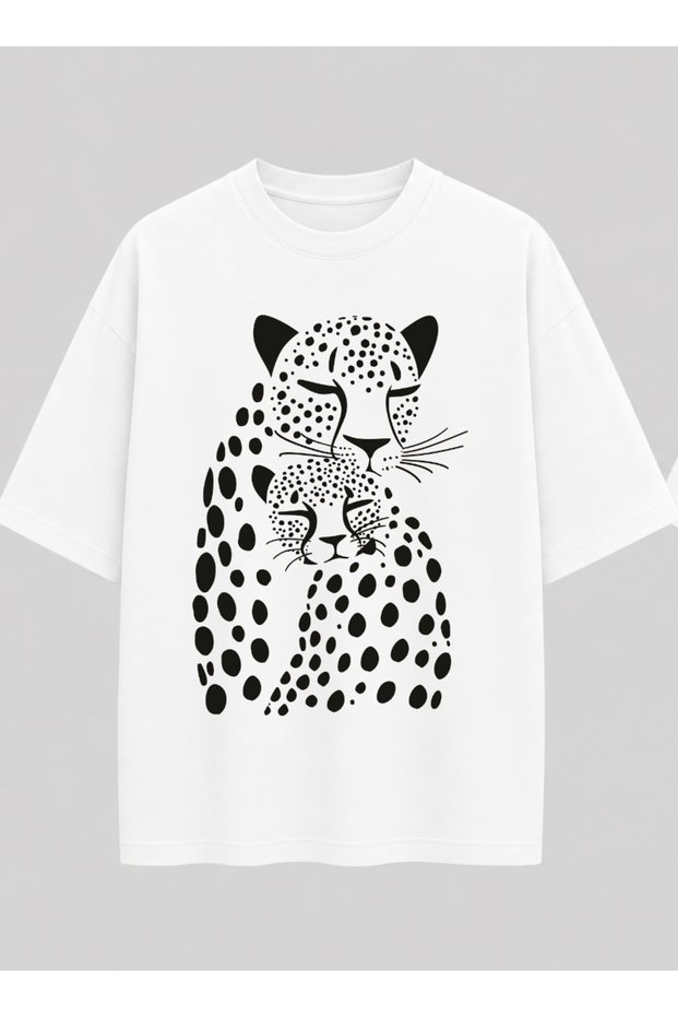 Minimal Mysterious Character Relaxed Fit White Unisex T-Shirt | Modern Line Art Design