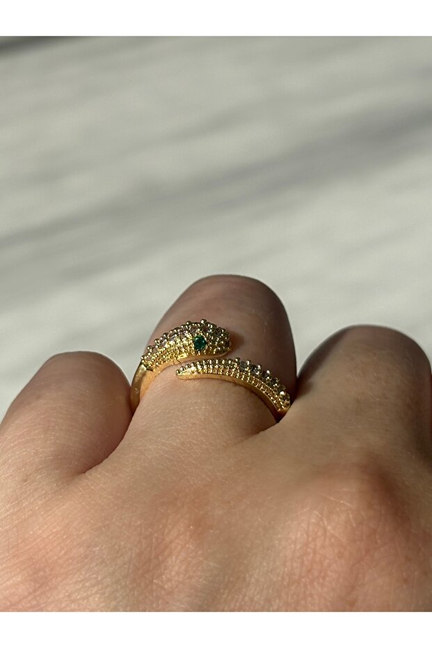 Adjustable Gold Snake Ring - 4