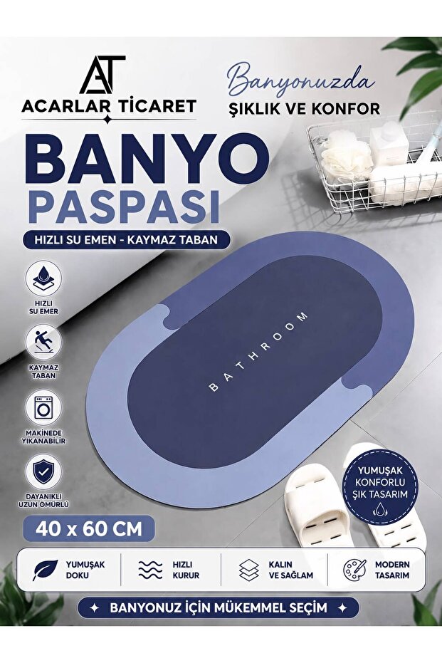 Magic Water Absorbent Instant Drying Round Bath Mat