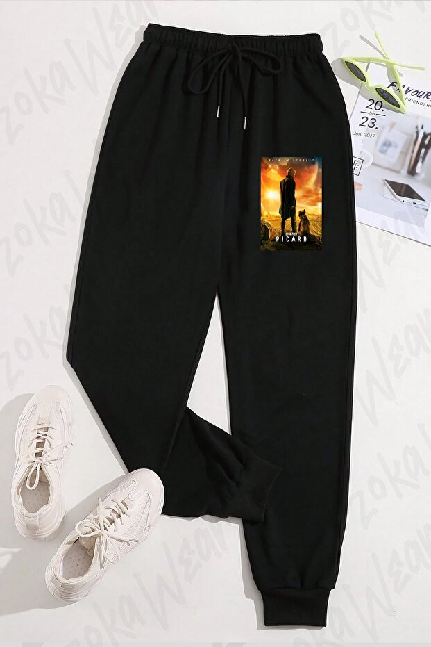 Unisex Picard Number One Dog Sunset Printed Sweatpants