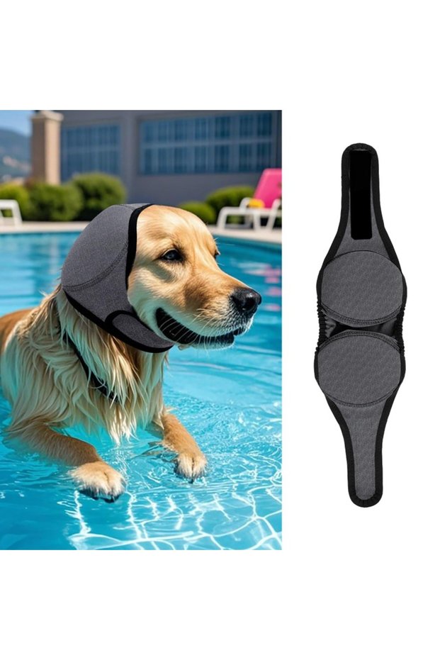 M Black 1pc Pet Grooming Hood, Dog Calming Cap Ear Cover, Anti-Scratch & Noise Reduction Head Wrap f