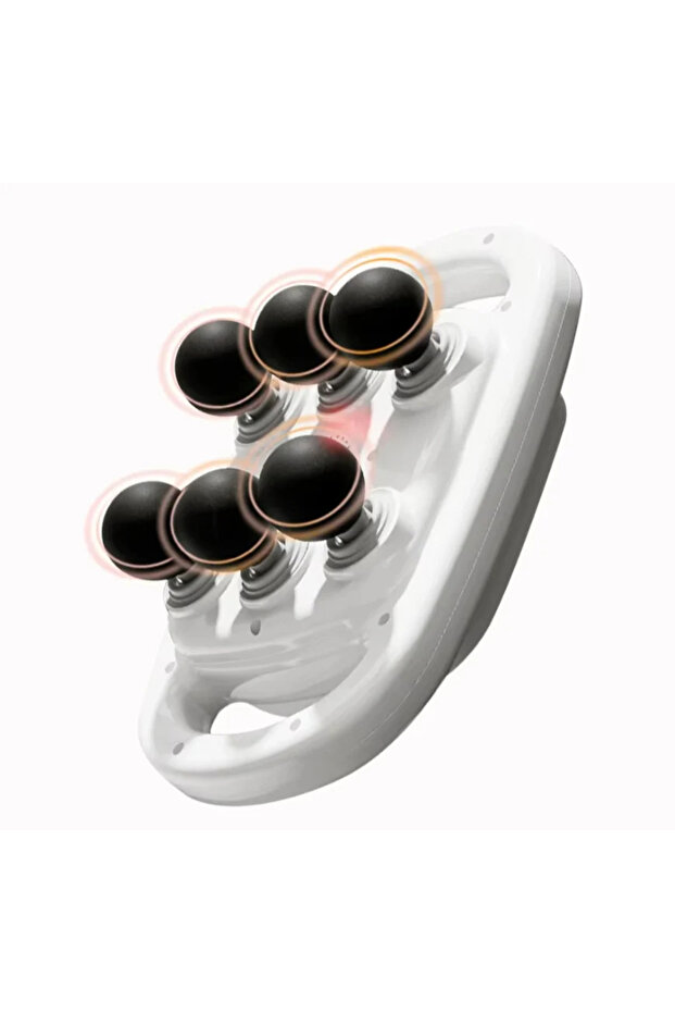white 6 Head Massage for Muscle Relief Deep Tissue Percussion for Neck Cervical Spine Full Body