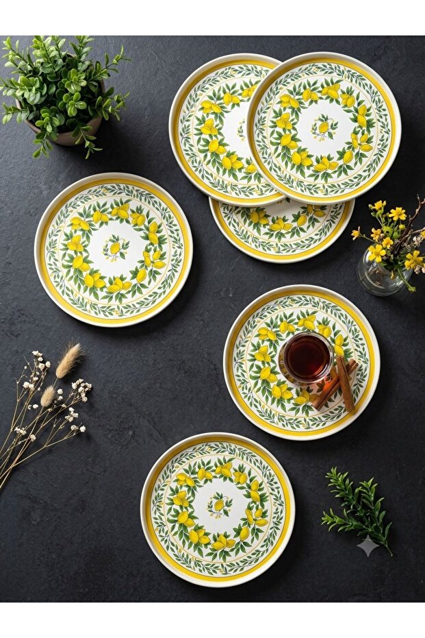 Limon Series 6-Piece Verde Lemon Tray 22 cm