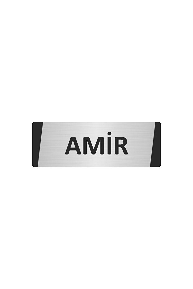 Ami̇r Metal Warning Sign 7X20 cm Silver Color