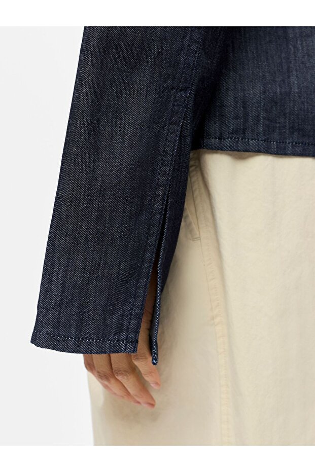 Bluse Denim Taschendetail - 5