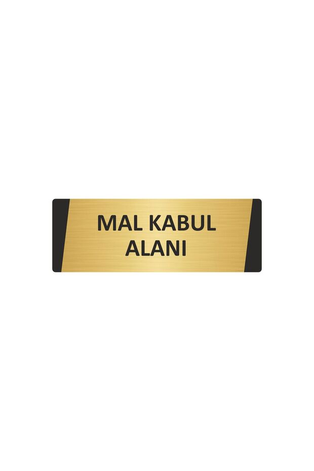 Prohibited Area Metal Warning Sign 7X20 cm Gold Color