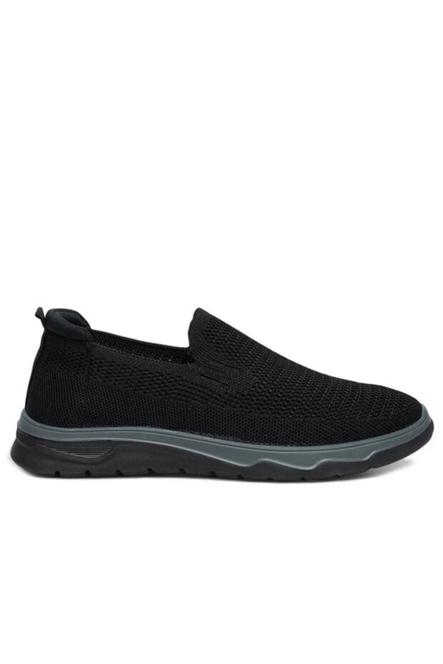 Men's Black Daily Laceless Orthopedic Lightweight Sole Breathable Walking Sports Shoes 052