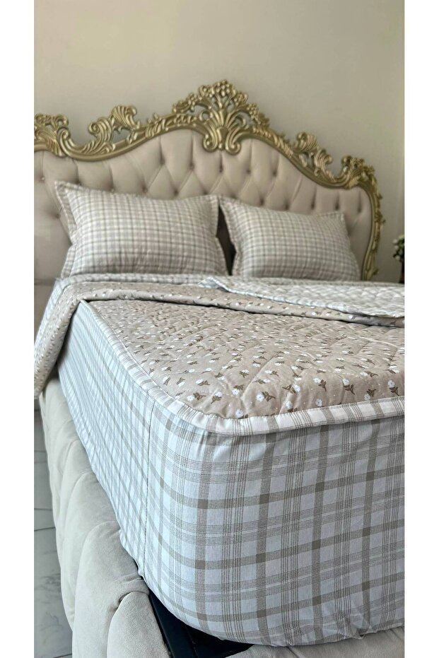 Luxury Bedding Set Compatible with Double 160X200 Beds, Pique Bedding Set, Elastic Bedding Set, Quilted Pique Bedding Set