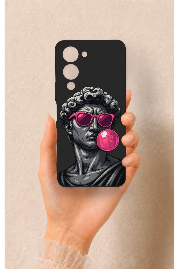 حافظة سيليكون متوافقة مع هاتف Vivo Y19 5G من نوع Pop David Pattern