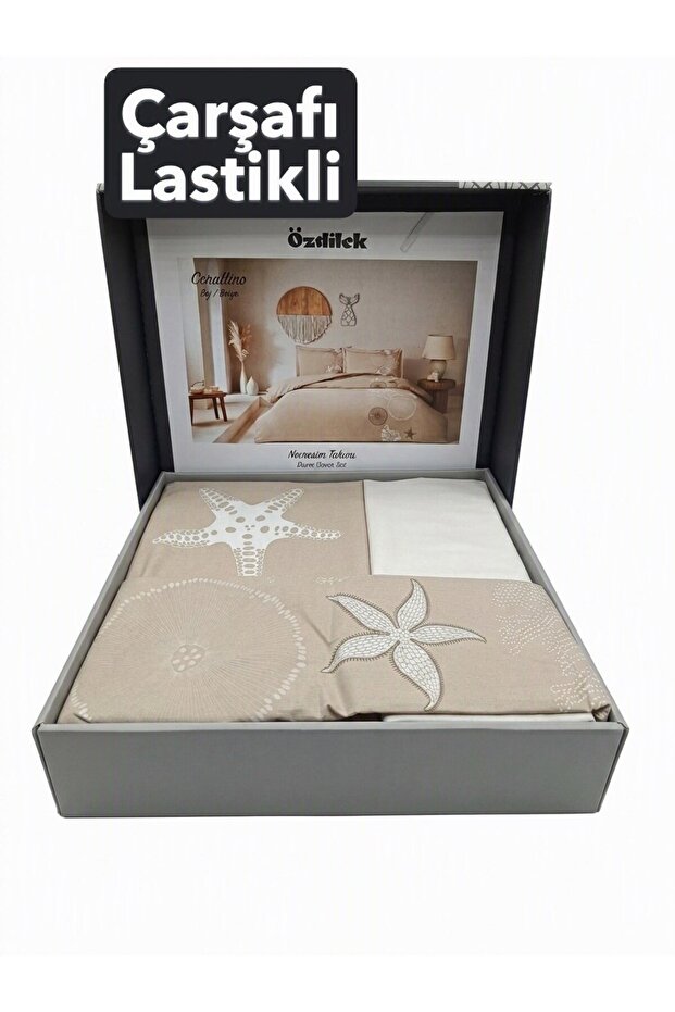 Corallino Single - Elastic Sheet - Duvet Cover Set 100% Cotton