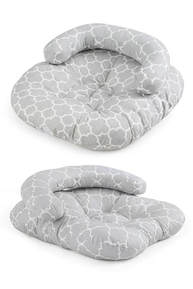 1 Cotton Multifunction Nursing Pillow U Shape Sitting Support Tummy Time Detachable Zipper Velcro