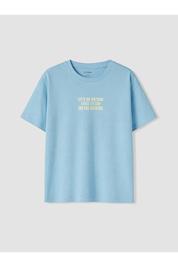 Esvab • Modern & Distinctive Slogan Printed Boys' T-Shirt