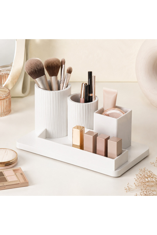3D Printing Makeup Mini Makeup Brush Holder Organizer - Desktop Makeup Organizer