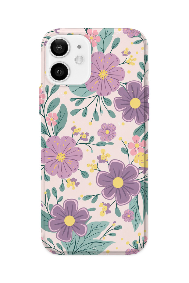 iPhone 12 Mini Compatible Printed Transparent Phone Case | Collection: Pastelbloom Soft Series