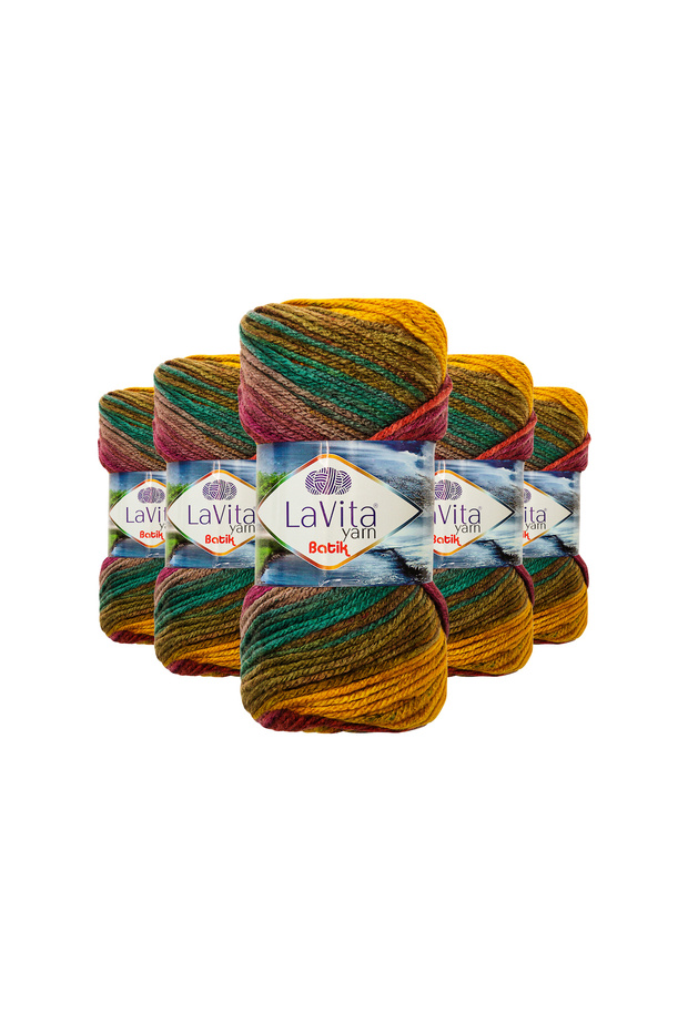 Hand Knitting Yarn, 100% Acrylic, 500Gr, Set of 5, Soft and Durable