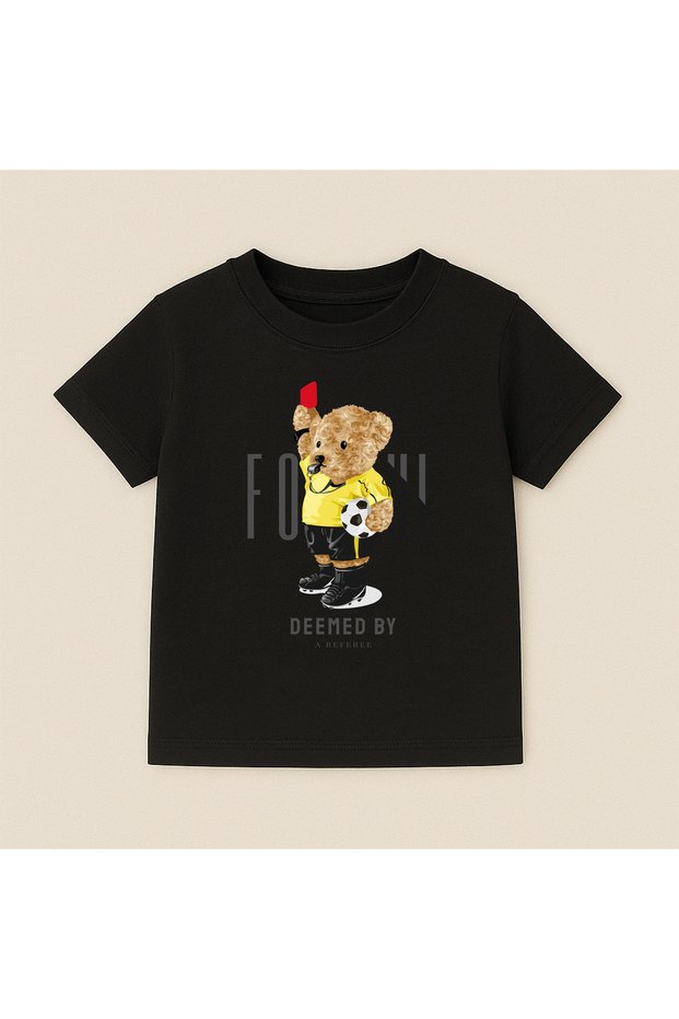 Teddy Bear Printed Crew Neck Cotton Short Sleeve Kids & Youth T-Shirt