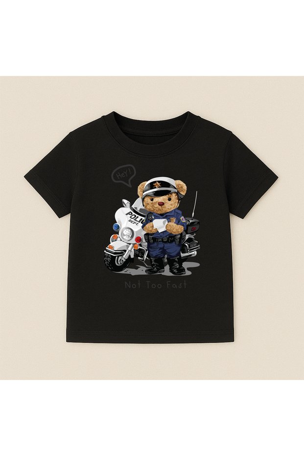 Teddy Bear Printed Crew Neck Cotton Short Sleeve Kids & Youth T-Shirt