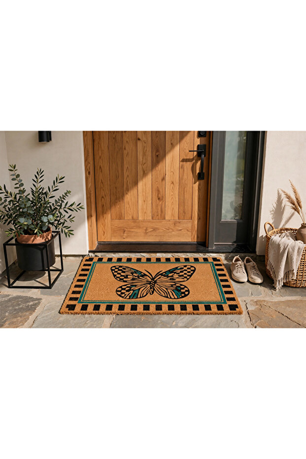 Coco Cc020A Butterfly Patterned Door Mat 45X70