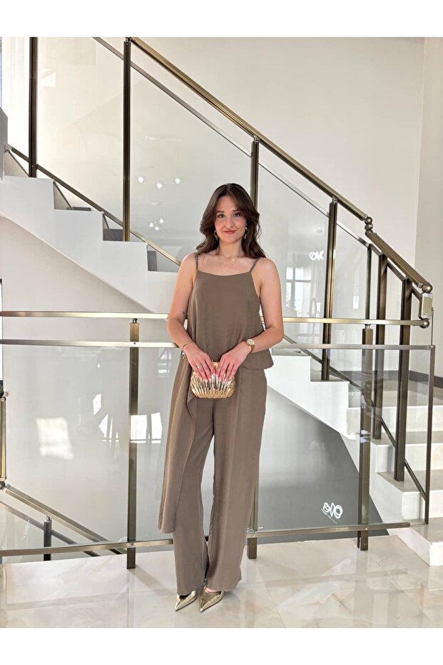 Tencel Fabric Asymmetrical Strap Blouse Design Set