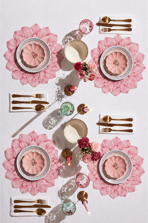 Pink Lotus 6-Piece American Service Set