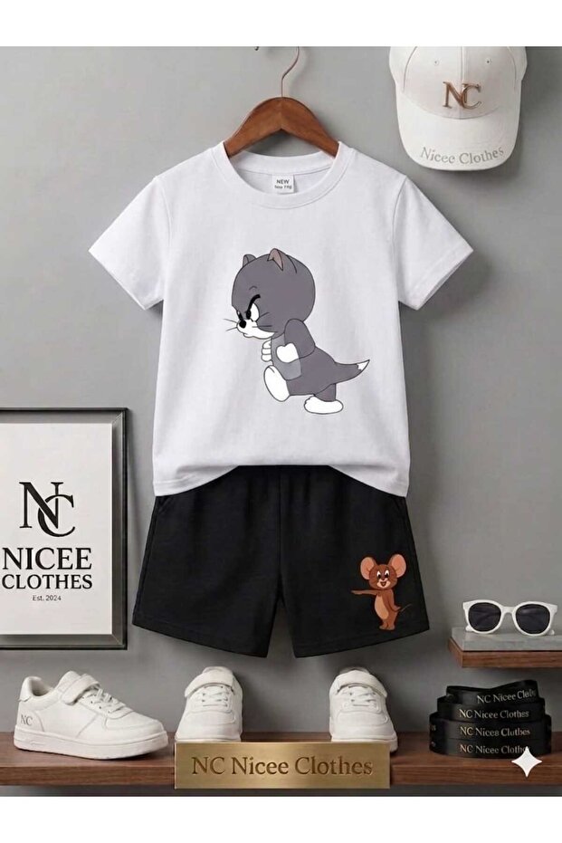 Summer Children's T-Shirt Shorts Unisex (Printed with Sensitive Tom)