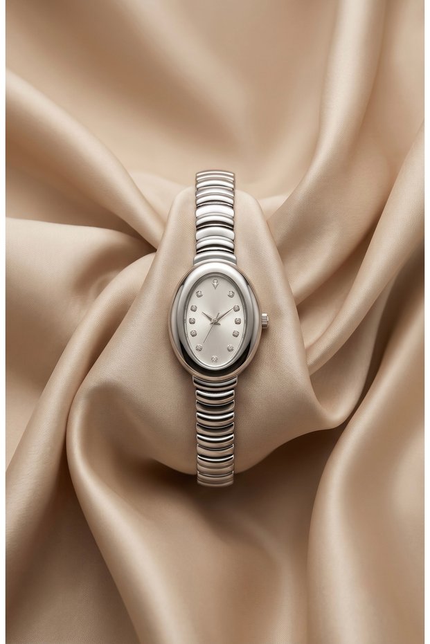 Bellucci Women's Steel Watch Silver Color Oval Case Premium Vintage Old Money Elegant Stylish Luxury Women's Wristwatch | Limited Edition 2026