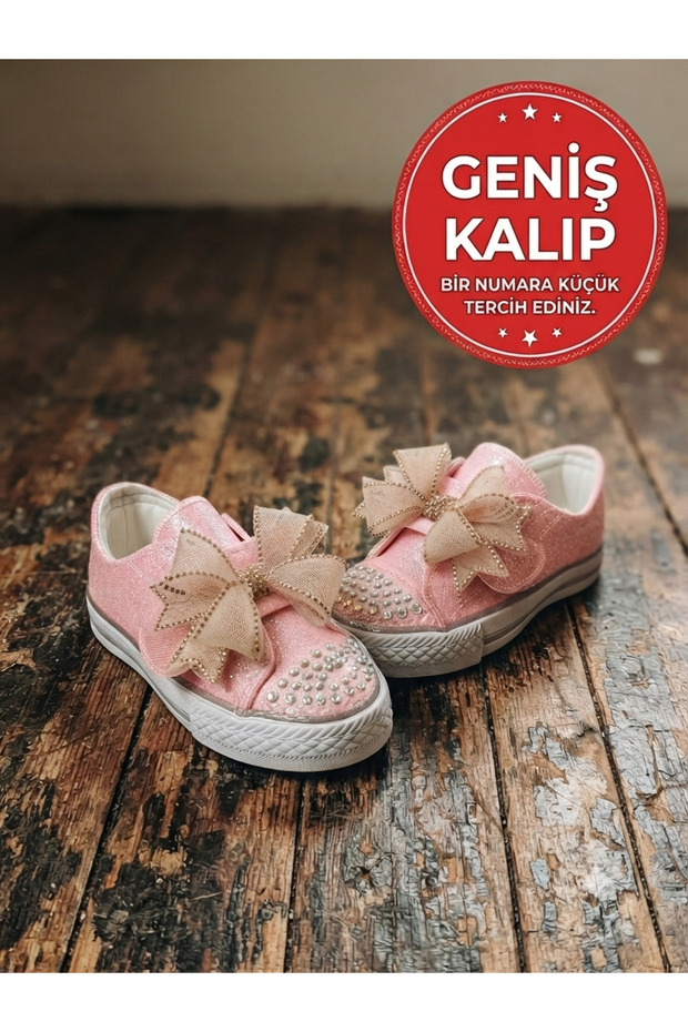 Stylish Shoes for Girls with Stone-Bows and Orthopedic Soles