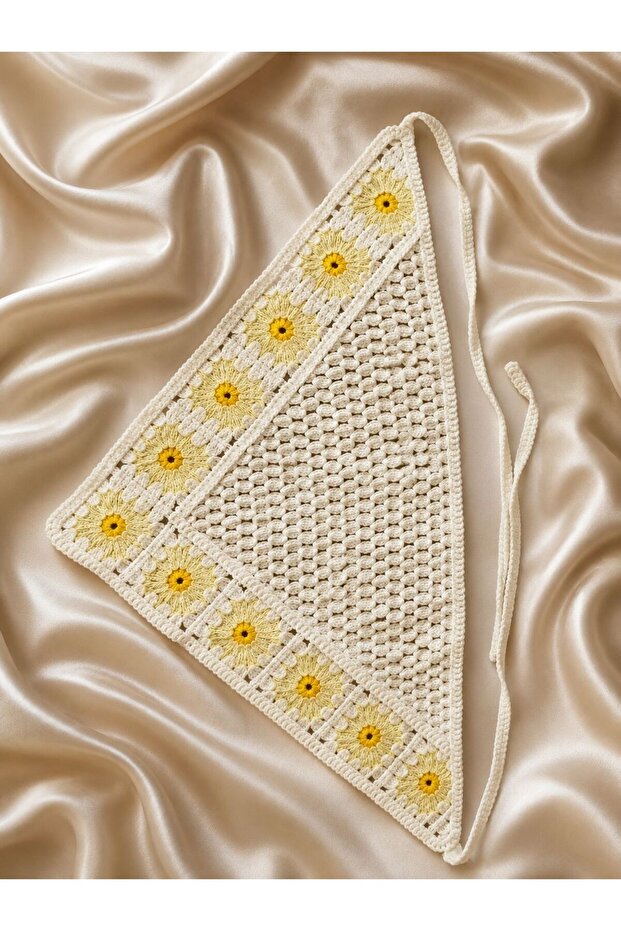 Tie-Up Summer Hair Bandanas with Flower Motifs
