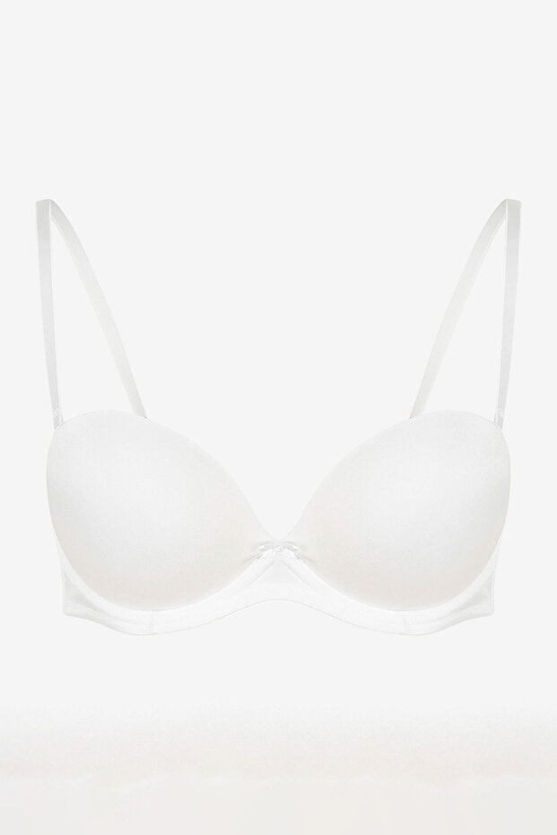 Women Wow Strapless White Wired Padded Bra