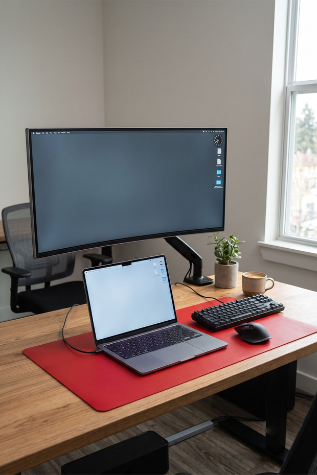 Pu Leather Desk Mat Mousepad Waterproof Desk Mat for Laptop/Office/Home (35 X 75)