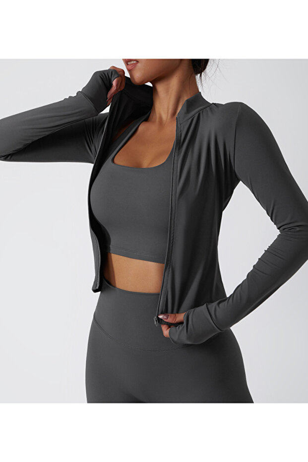 Fitted High-Neck Jacket
