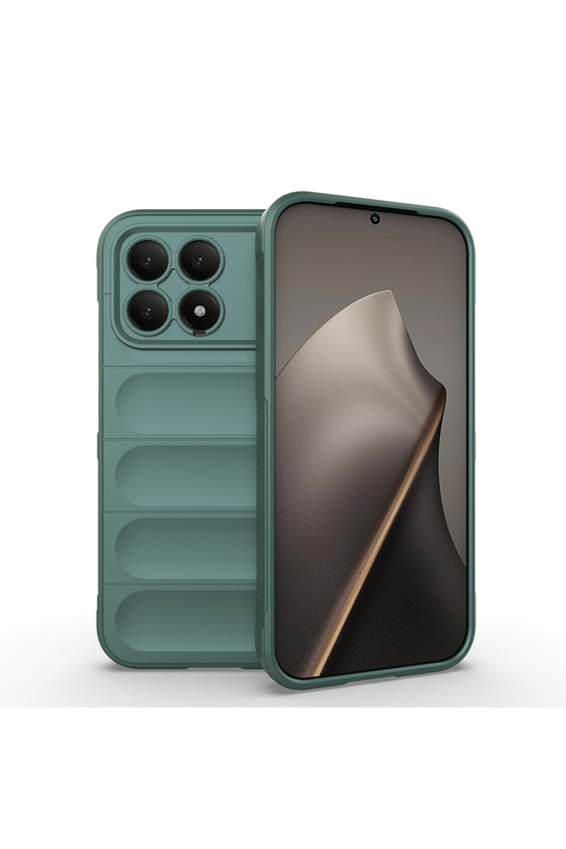 Xiaomi Poco F8 Pro Case Camera Protected Flexible Silicone with Finger Stripe Brsa