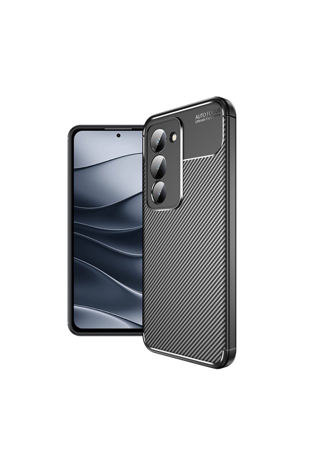 Xiaomi Redmi 15 Case Carbon Look Silicone with Camera Protection Ultimate Protection Ardx