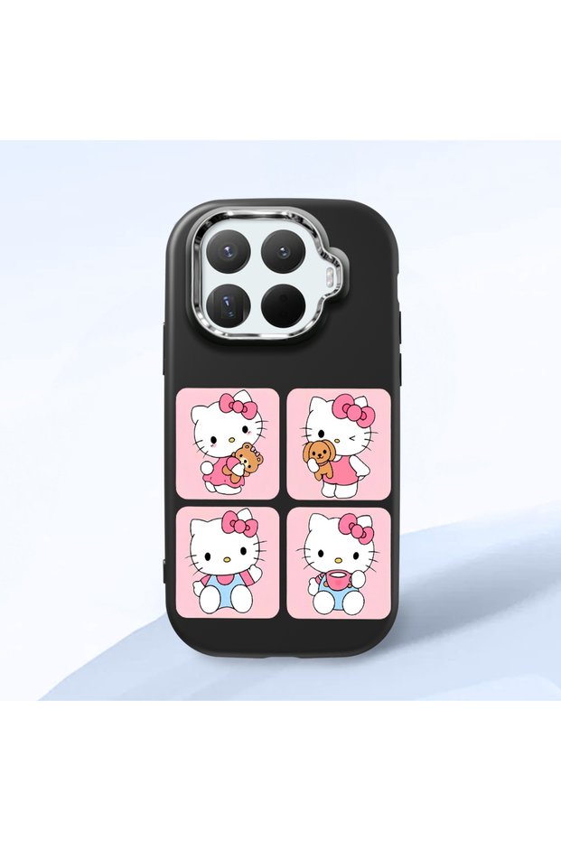 Mi 15t Pro Compatible Case Camera Protector Black Silicone Couple Phone Case Kitty Patterned