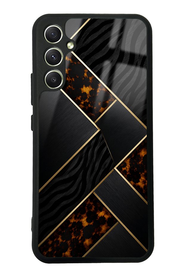 Samsung A34 Noir Mosaic Design Glossy Phone Case