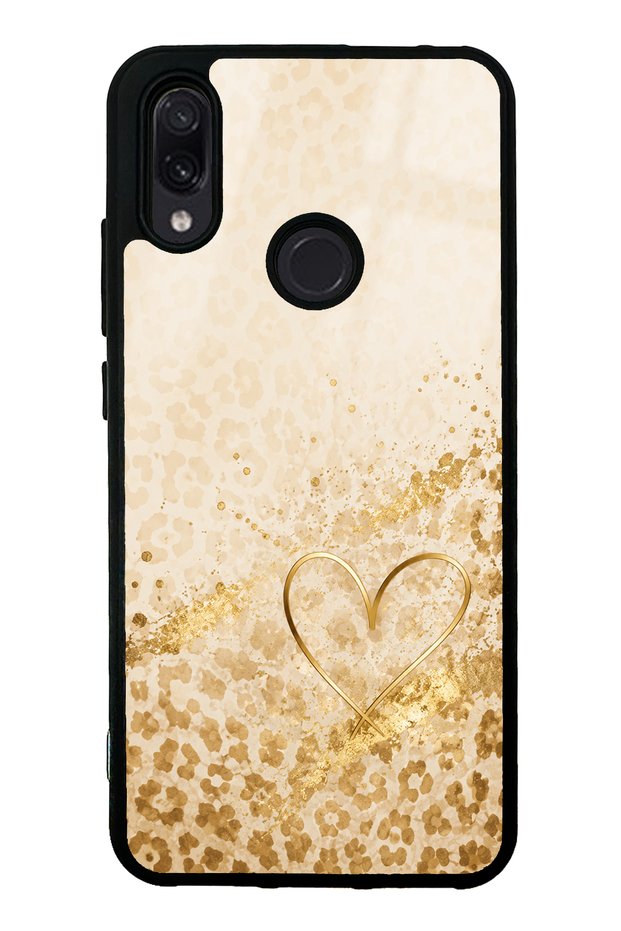 Xiaomi Redmi Note 7 Golden Heart Glow Design Glossy Phone Case