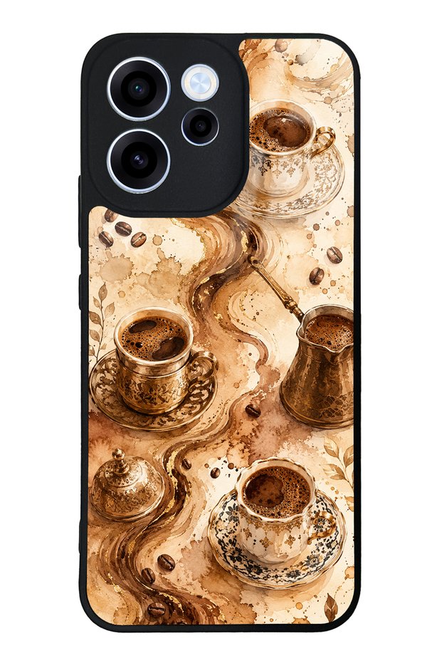 Oppo Reno 15F Golden Mocha Flow Design Glossy Phone Case