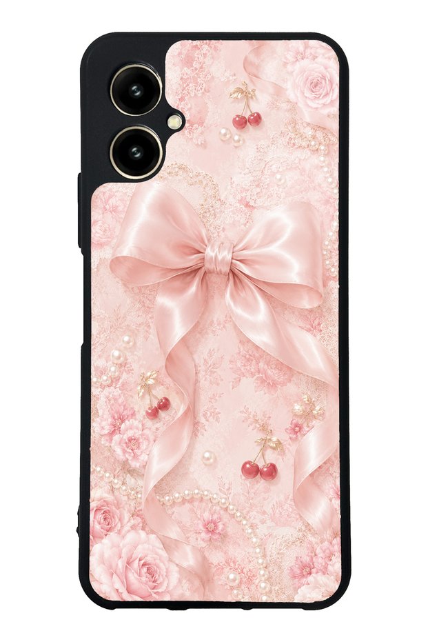 Omix X5 Glossy Phone Case with Cherry Blush Bow Design