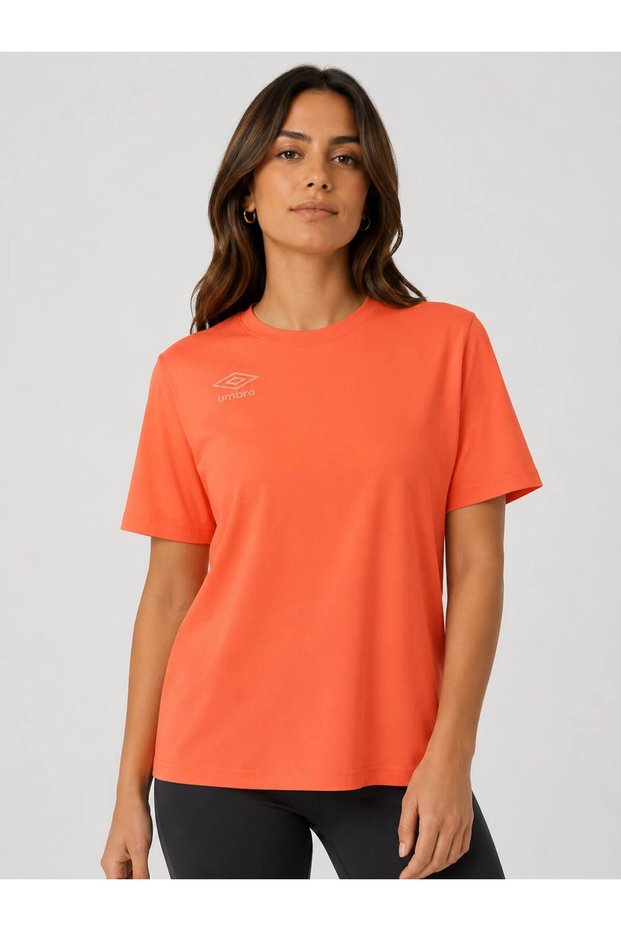 Season Orange Cotton Women's Sports T-Shirt - Vf0510