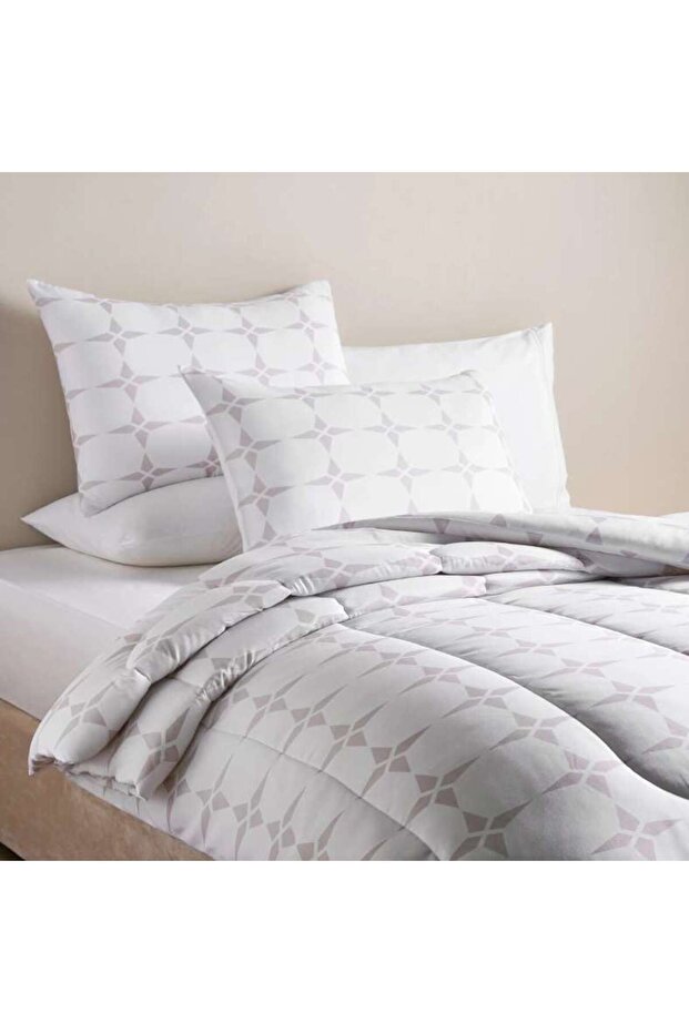 Essential Geo 3-piece Comforter Set 160x220cm - Beige