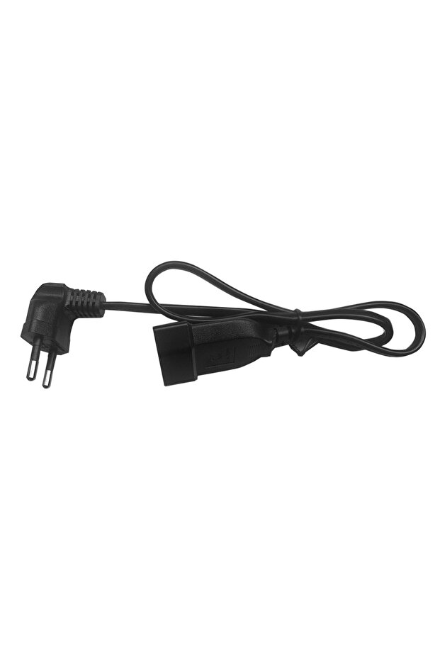0.3M black Europea 90 Degree Male Plug To Female Socket Power Extension Cable For PC Computer PDU 0.