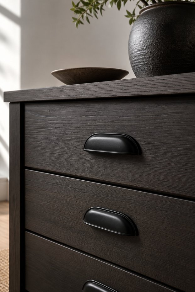Midye Tas Model Furniture Handle 96 mm – Black