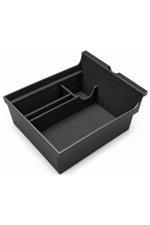 Tesery Tesla Model 3 & Y Black Velvet Console Organizer Tsl-0274A Storage Box