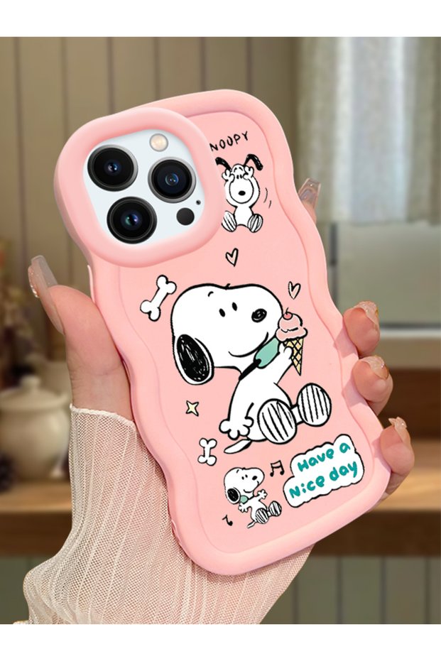 iPhone 13 Pro Max Compatible Case Camera Protector Pink Silicone Couple Phone Case Stripe Pattern