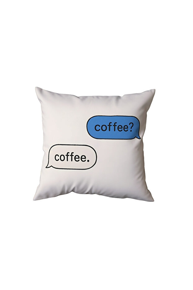 Coffee Written Pillow, Fun Gift